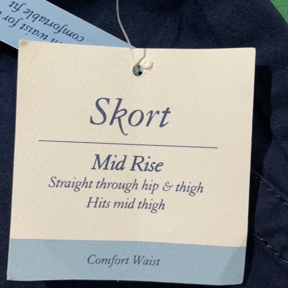 Croft & Barrow Skort Skirt For Women Sz 14 Petite Stretch Navy Blue Color, NWT - Picture 9 of 10